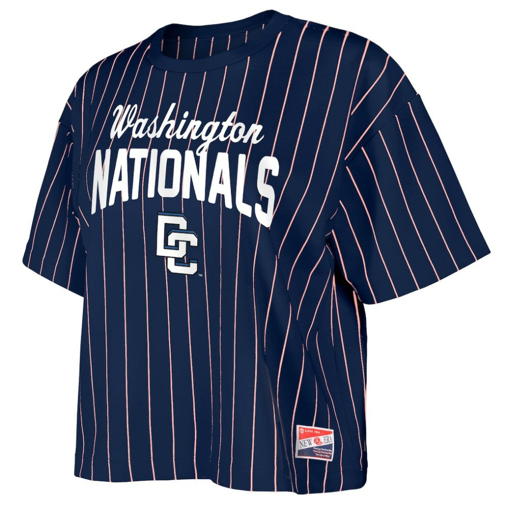 Washington Nationals New Era Women's 2025 City Connect Pinstripe T-Shirt Near Me