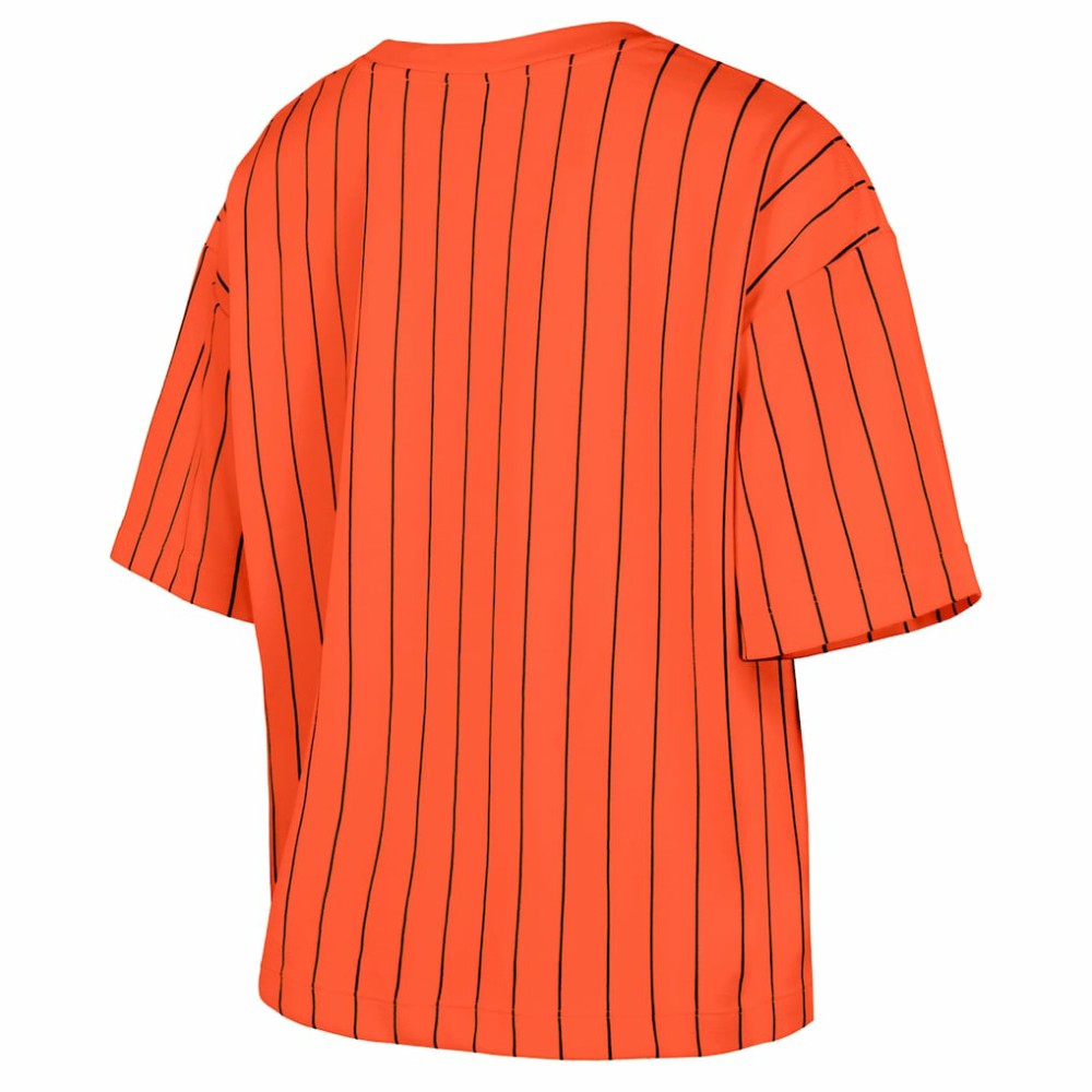 San Francisco Giants New Era Women's 2025 City Connect Boxy Pinstripe T-Shirt Online