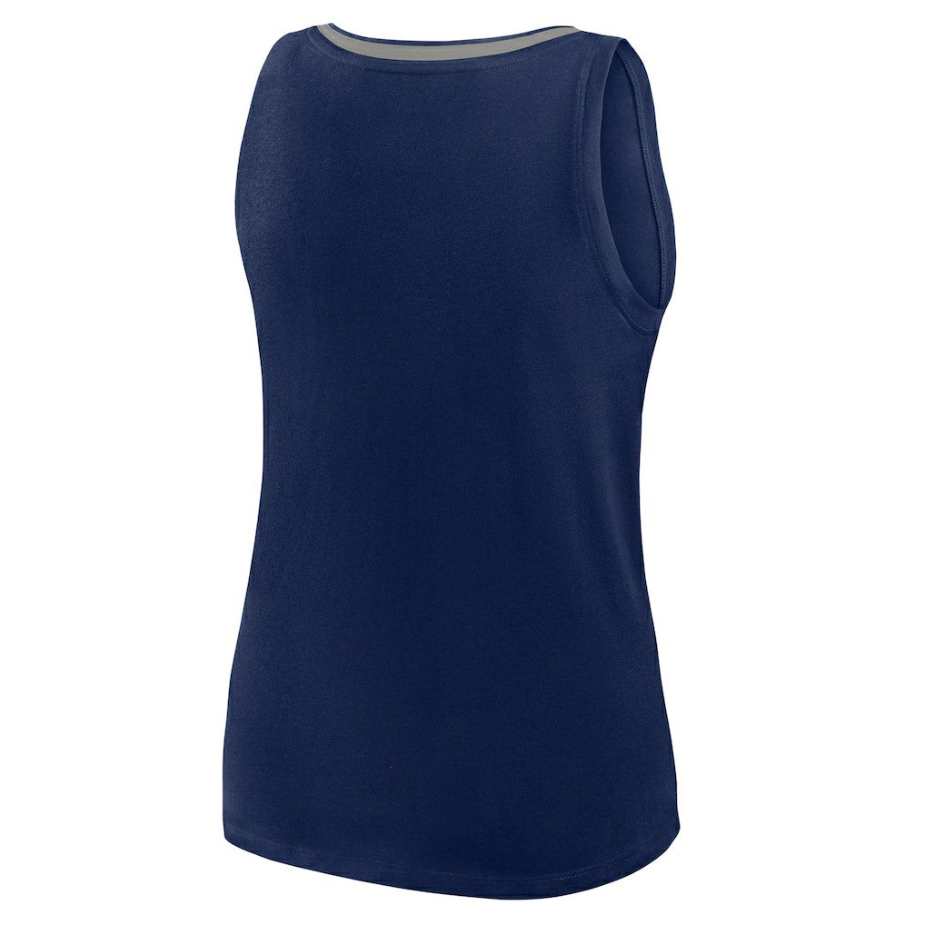 Dallas Cowboys Logo Athletic Women's Plus Size Stellar Win V-Neck Tank Top - Navy - NFL