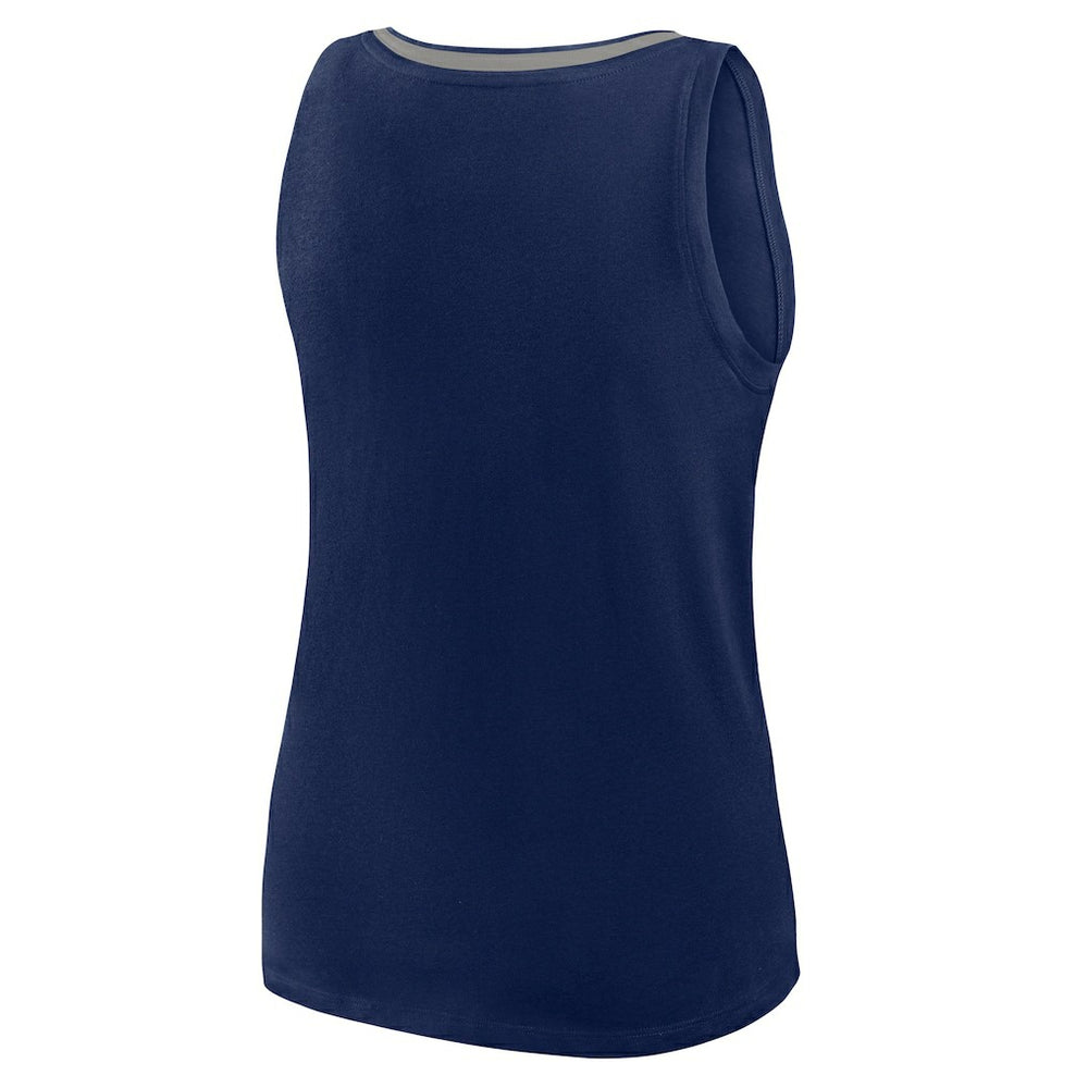 Dallas Cowboys Logo Athletic Women's Plus Size Stellar Win V-Neck Tank Top - Navy - NFL
