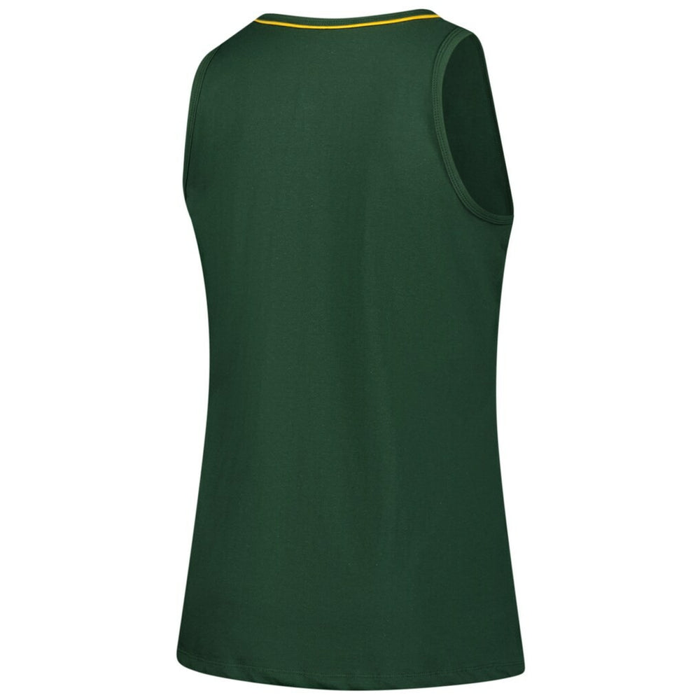 Green Bay Packers Logo Athletic Women's Plus Size Stellar Win V-Neck Tank Top - Green - NFL