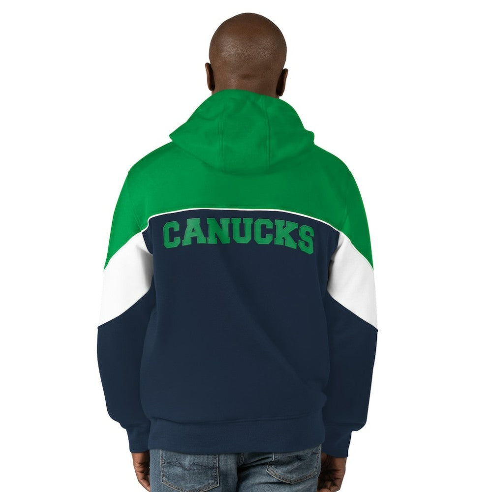 Vancouver Canucks Starter Power Forward Full-Zip Hoodie - Navy/Green | NHL near me