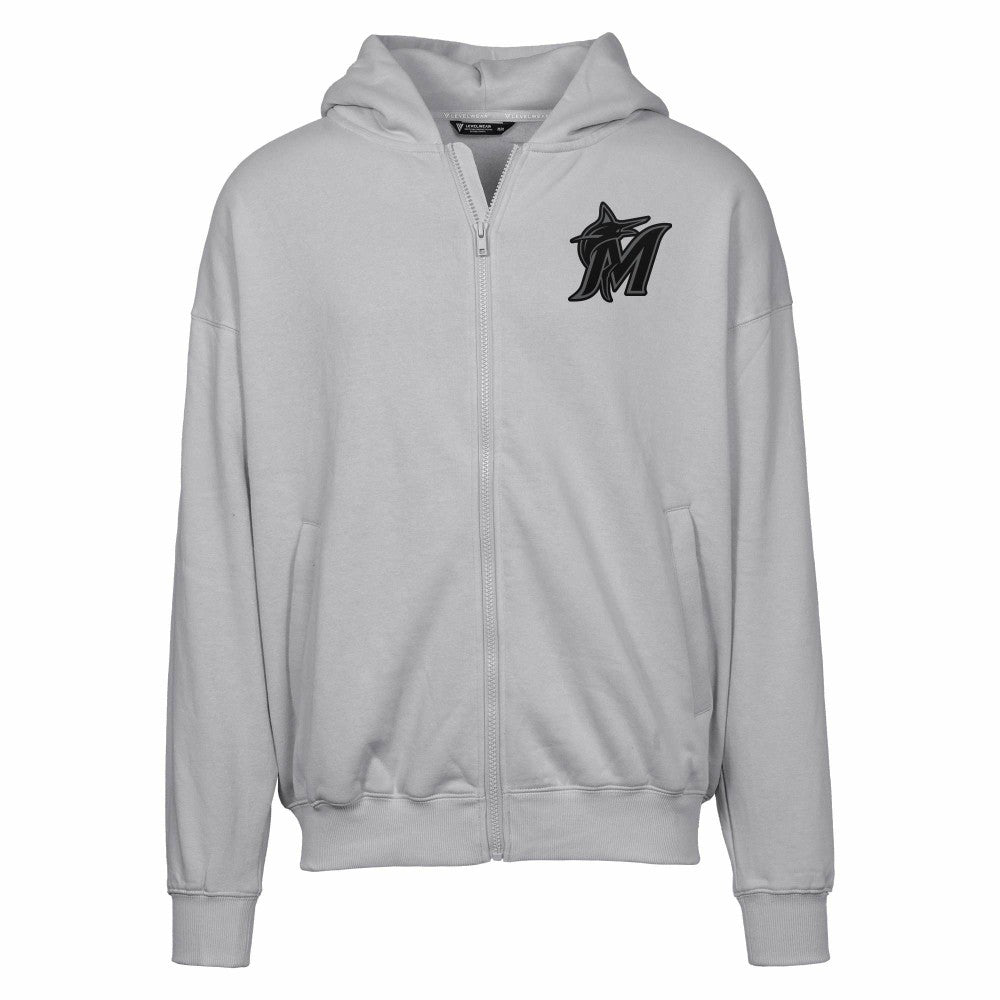 Miami Marlins Levelwear Uphill Abyssal Full-Zip Hoodie Discount