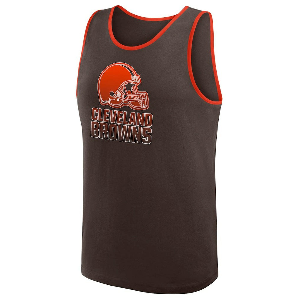 Cleveland Browns Logo Athletic Unmatched Success Tank Top - Brown - NFL