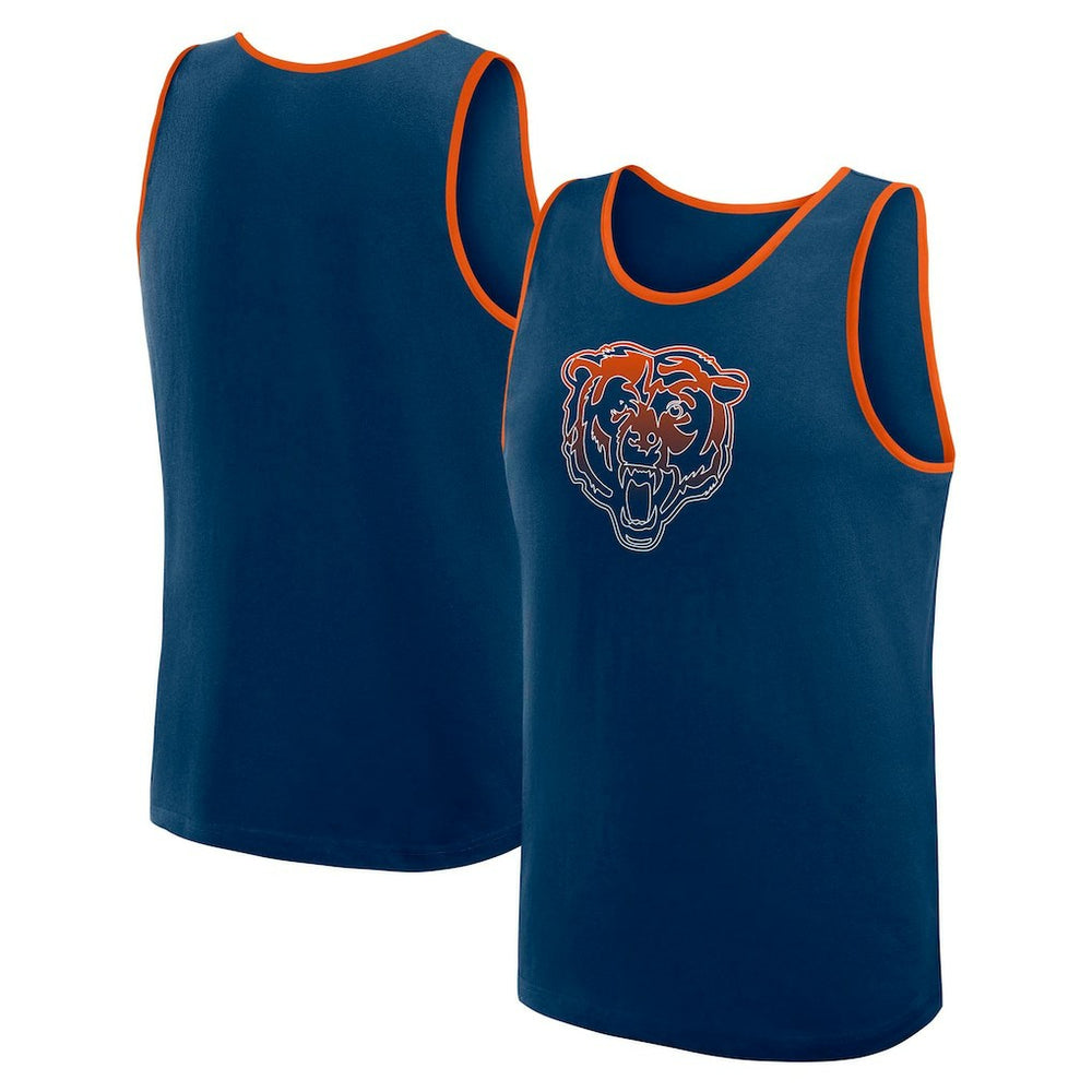 Chicago Bears Logo Athletic Unmatched Success Tank Top - Navy - NFL