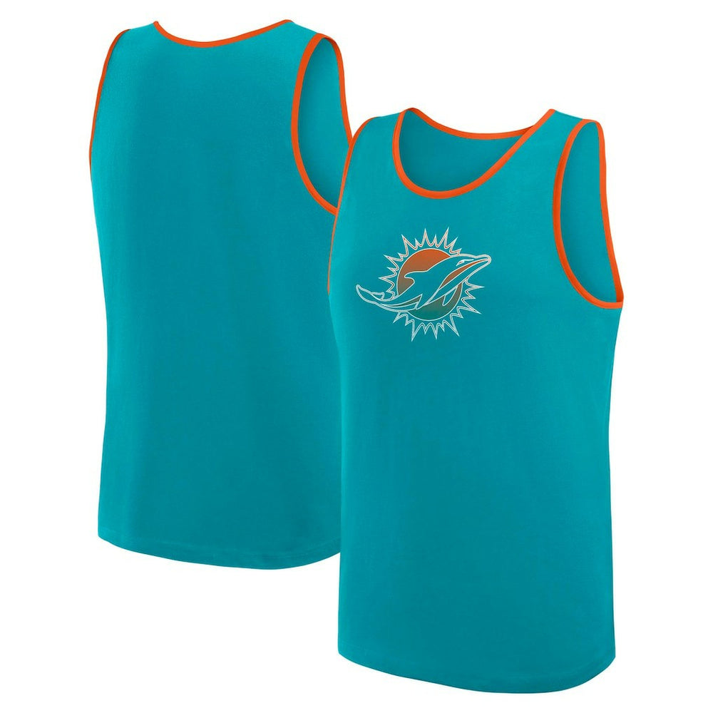 Miami Dolphins Logo Athletic Unmatched Success Tank Top - Aqua - NFL