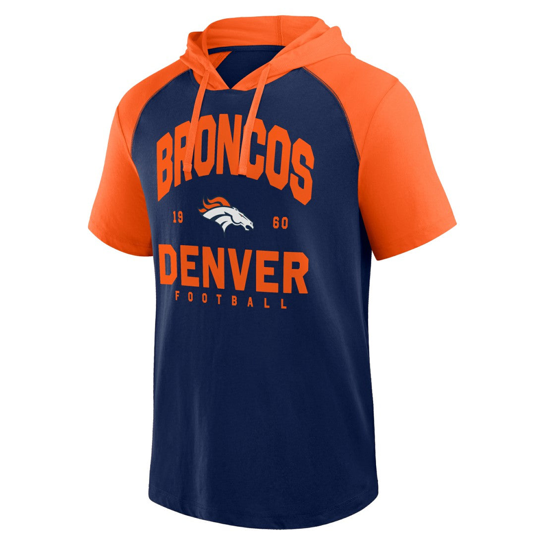 Denver Broncos Logo Athletic Prime Hoodie T-Shirt - Navy - NFL