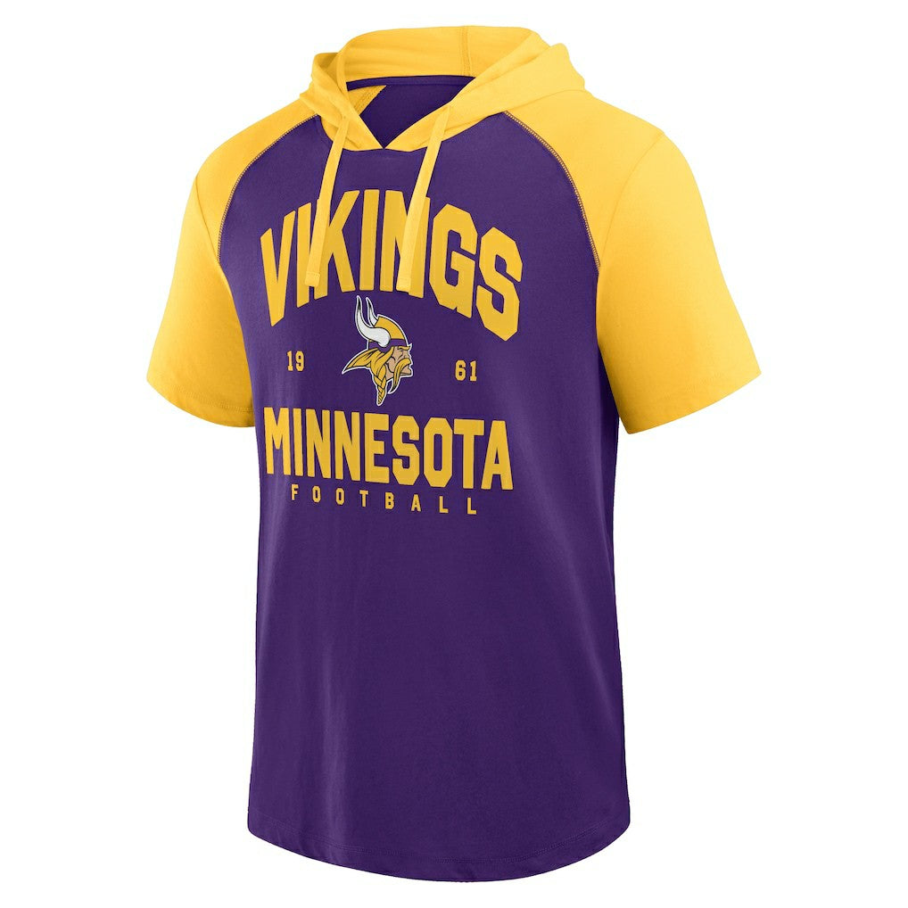 Minnesota Vikings Logo Athletic Prime Hoodie T-Shirt - Purple - NFL
