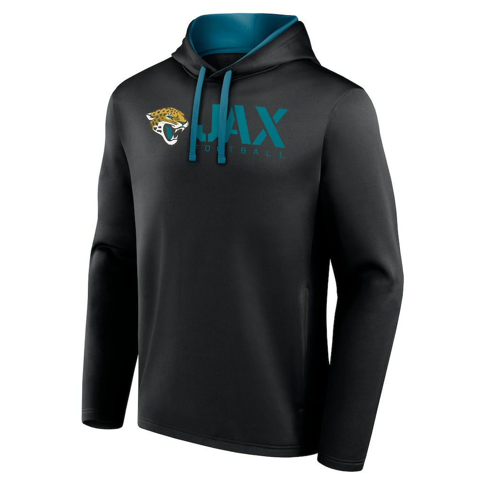 Jacksonville Jaguars Logo Athletic Head Start Pullover Hoodie - Black - NFL