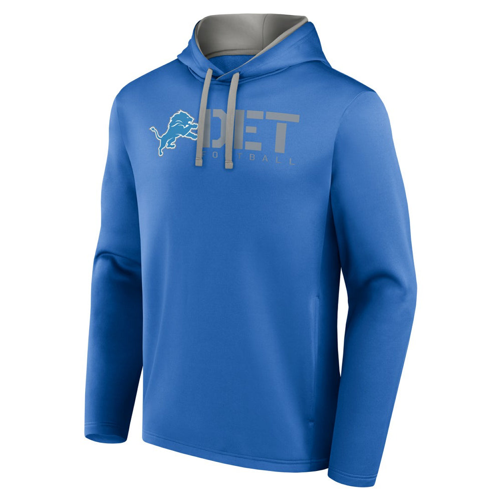 Detroit Lions Logo Athletic Head Start Pullover Hoodie - Blue - NFL