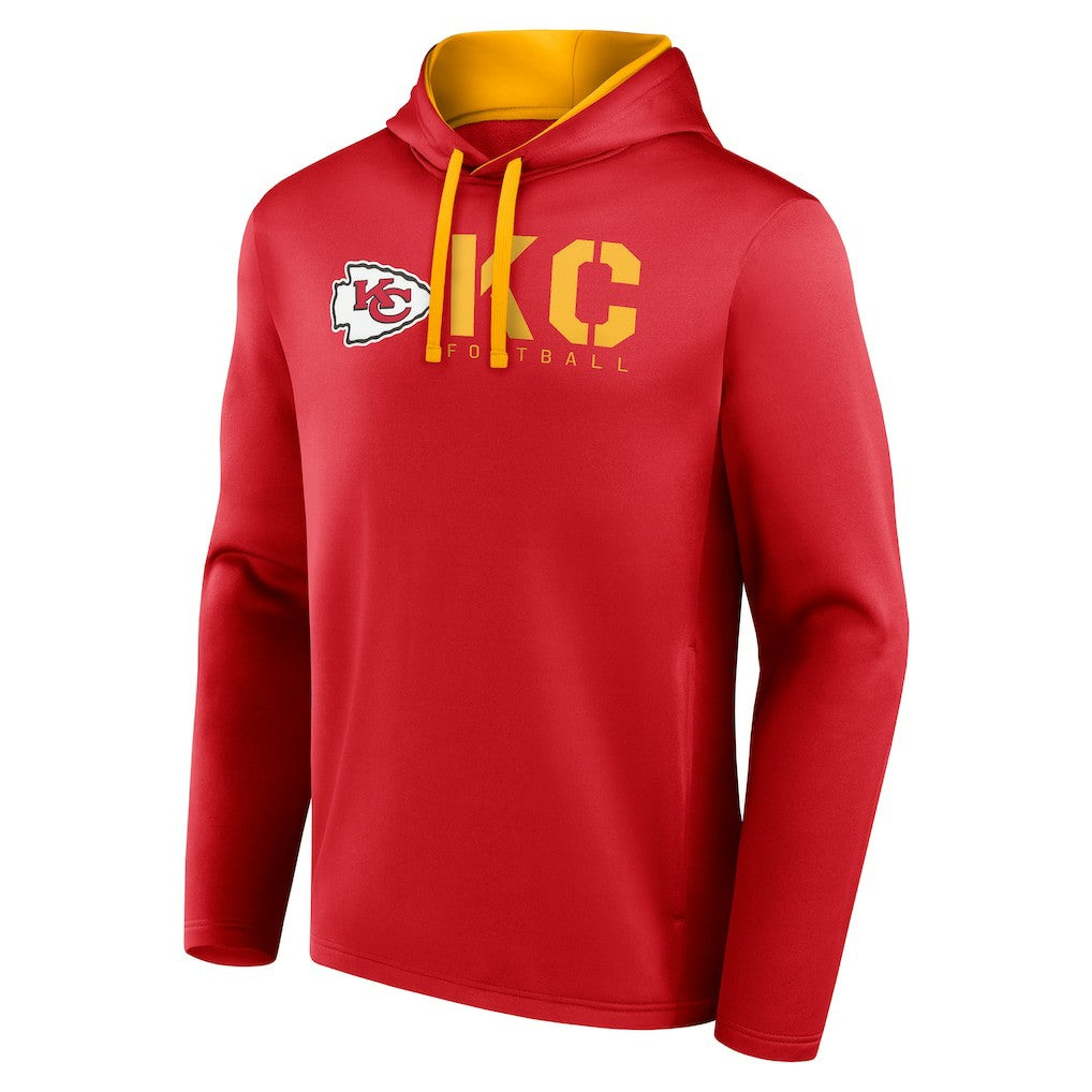 Kansas City Chiefs Logo Athletic Head Start Pullover Hoodie - Red - NFL