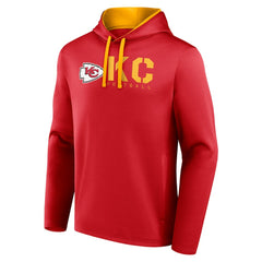 Kansas City Chiefs Logo Athletic Head Start Pullover Hoodie - Red - NFL