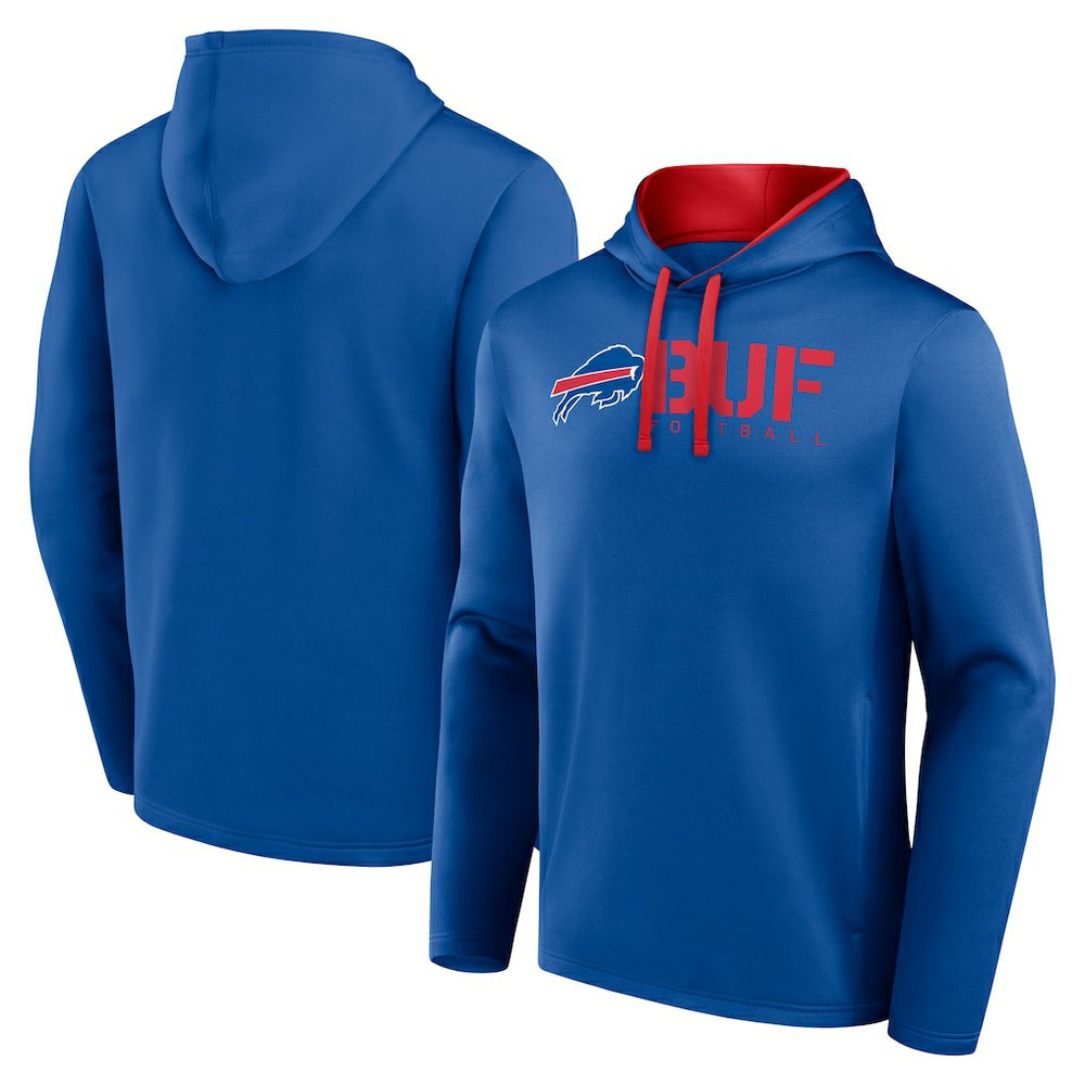 Buffalo Bills Logo Athletic Head Start Pullover Hoodie - Royal - NFL