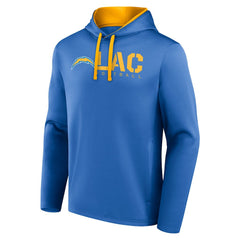 Los Angeles Chargers Logo Athletic Head Start Pullover Hoodie - Powder Blue - NFL