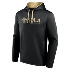New Orleans Saints Logo Athletic Head Start Pullover Hoodie - Black - NFL