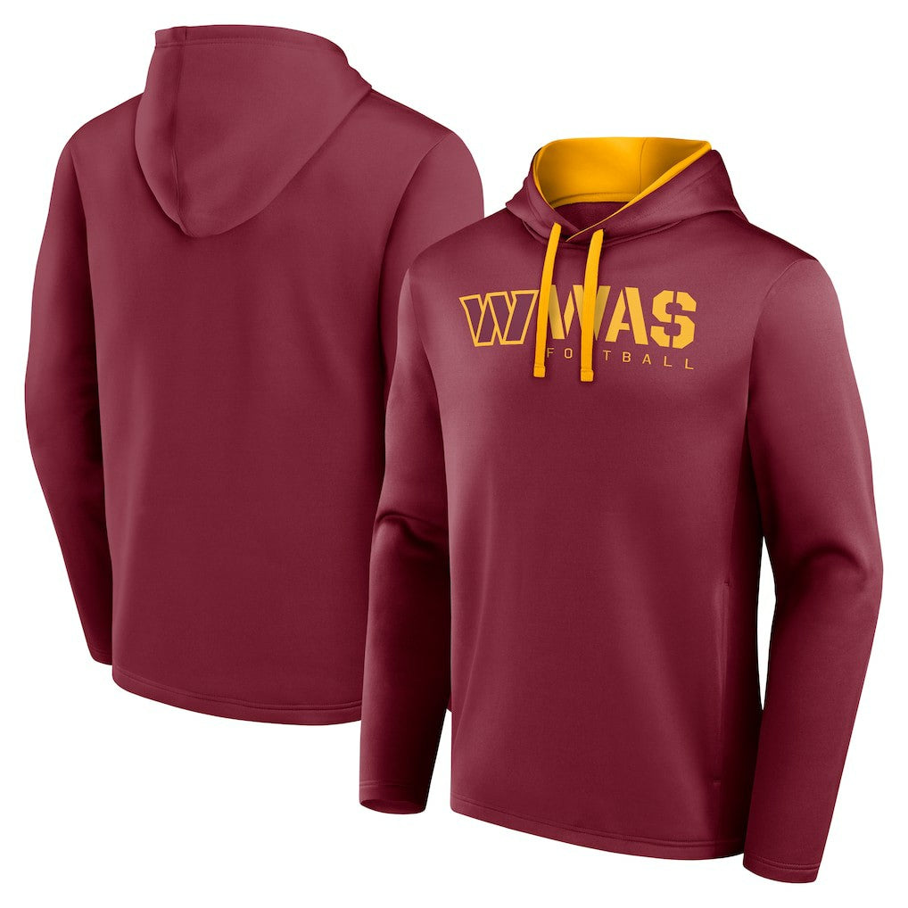 Washington Commanders Logo Athletic Head Start Pullover Hoodie - Burgundy - NFL