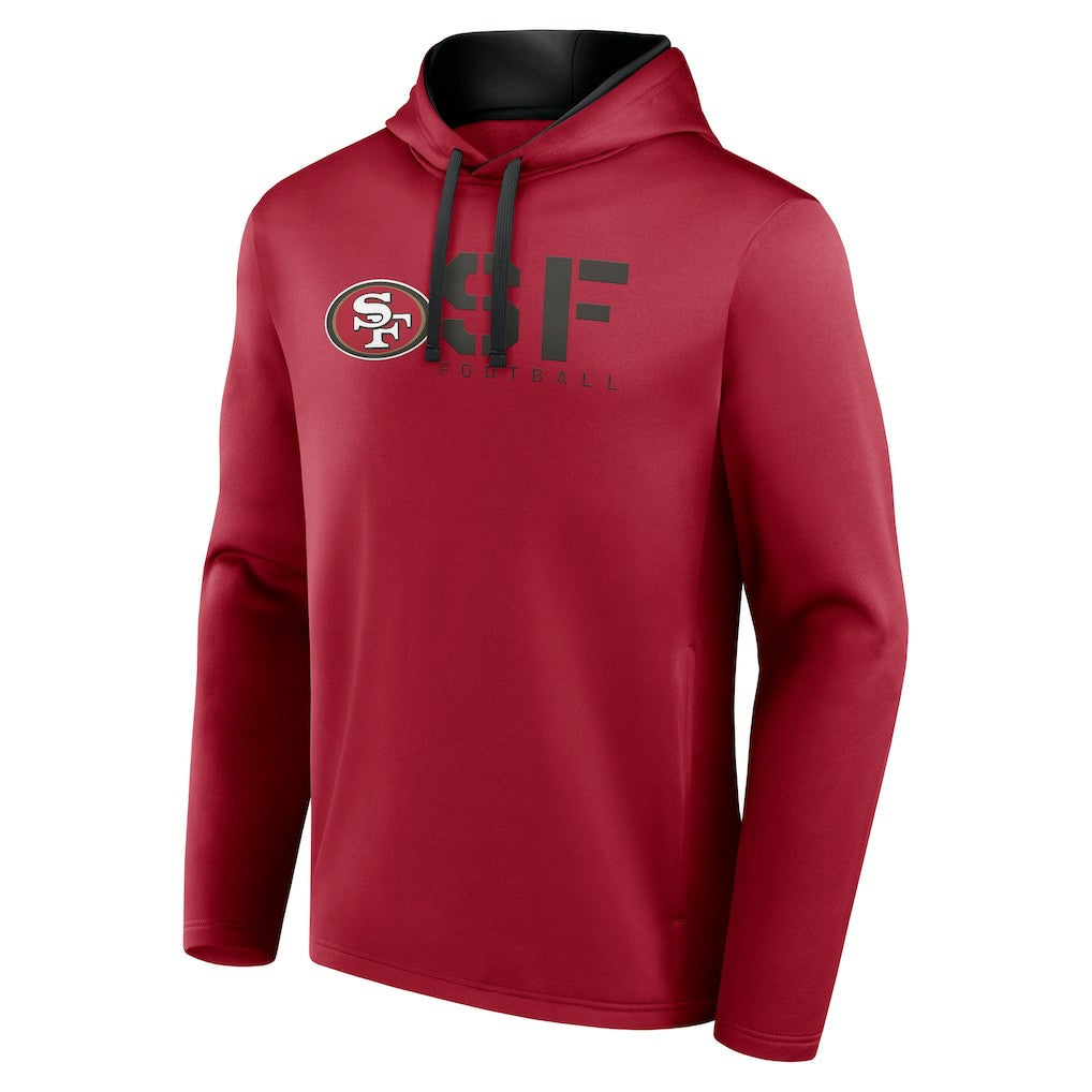 San Francisco 49ers Logo Athletic Head Start Pullover Hoodie - Scarlet - NFL