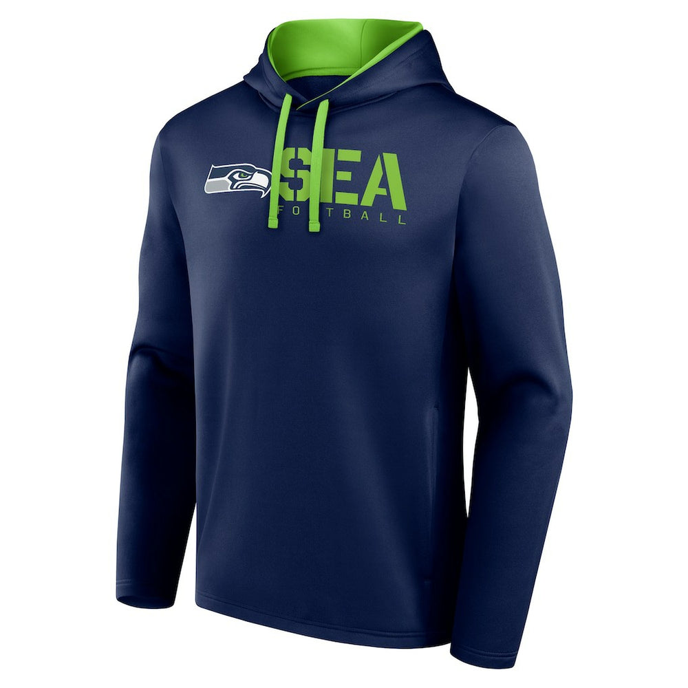 Seattle Seahawks Logo Athletic Head Start Pullover Hoodie - College Navy - NFL