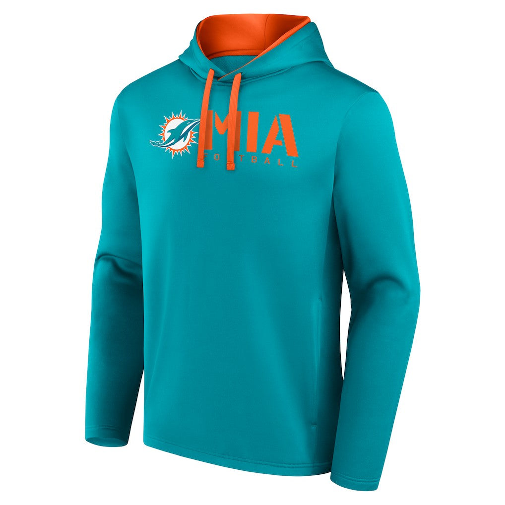Miami Dolphins Logo Athletic Head Start Pullover Hoodie - Aqua - NFL