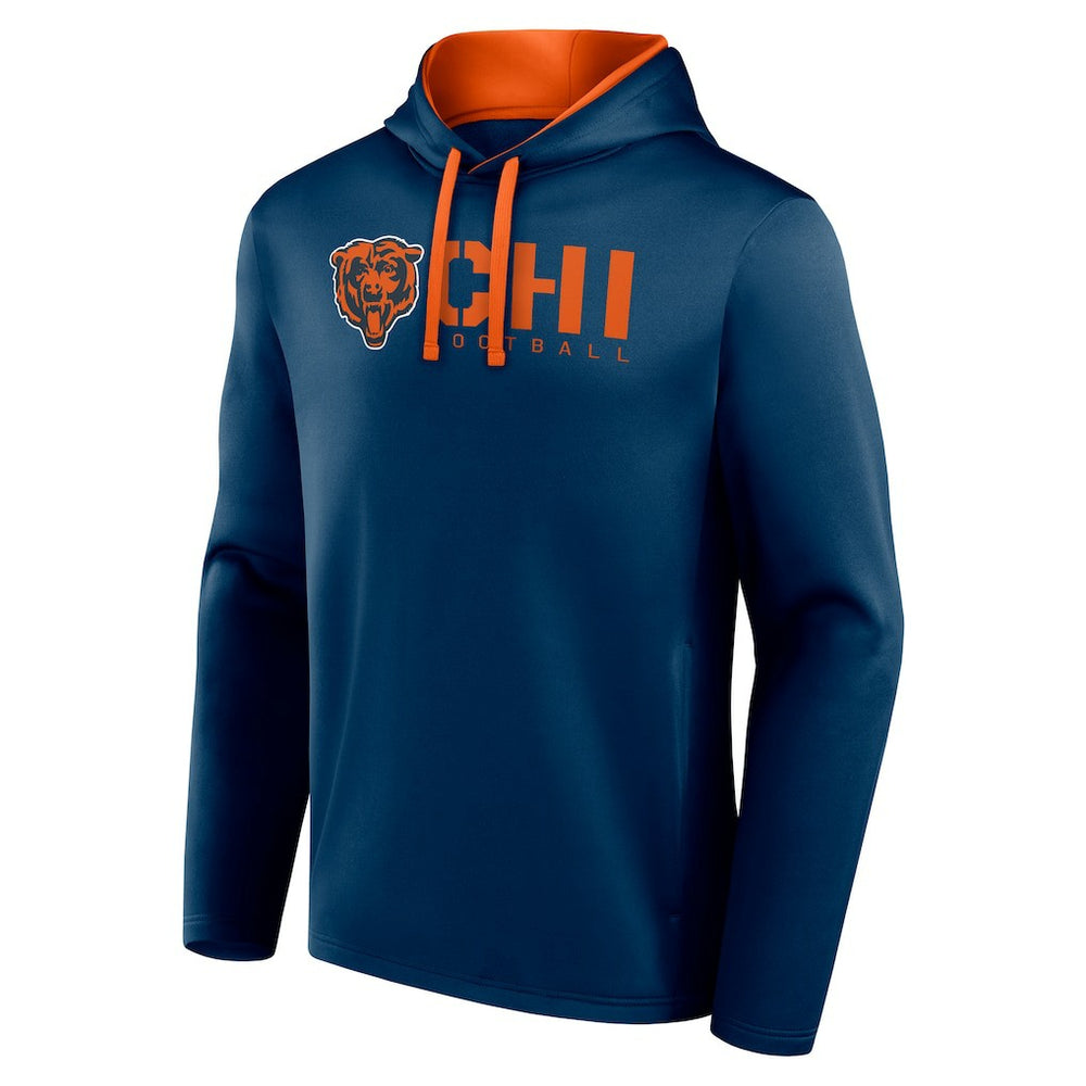 Chicago Bears Logo Athletic Head Start Pullover Hoodie - Navy - NFL