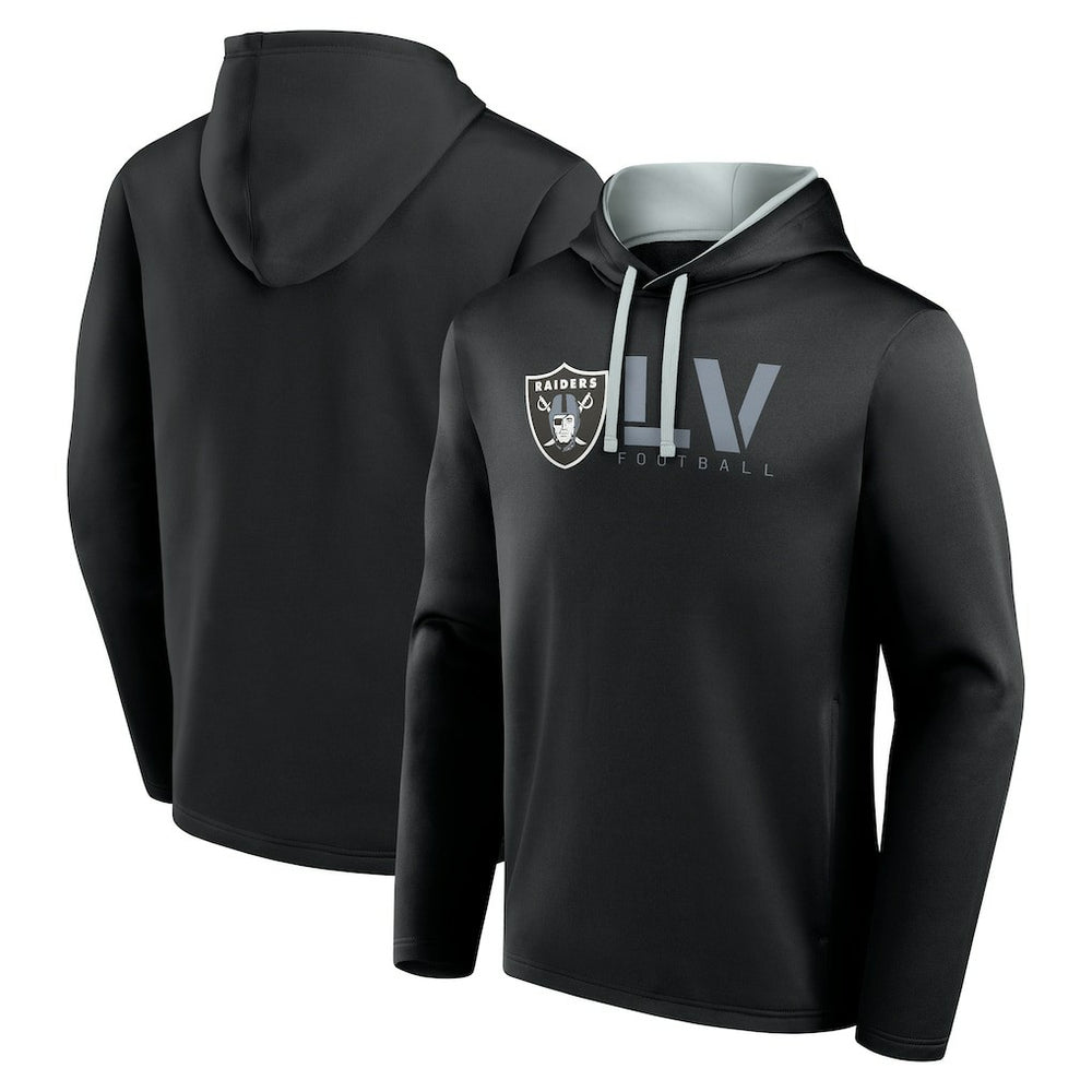 Las Vegas Raiders Logo Athletic Head Start Pullover Hoodie - Black - NFL