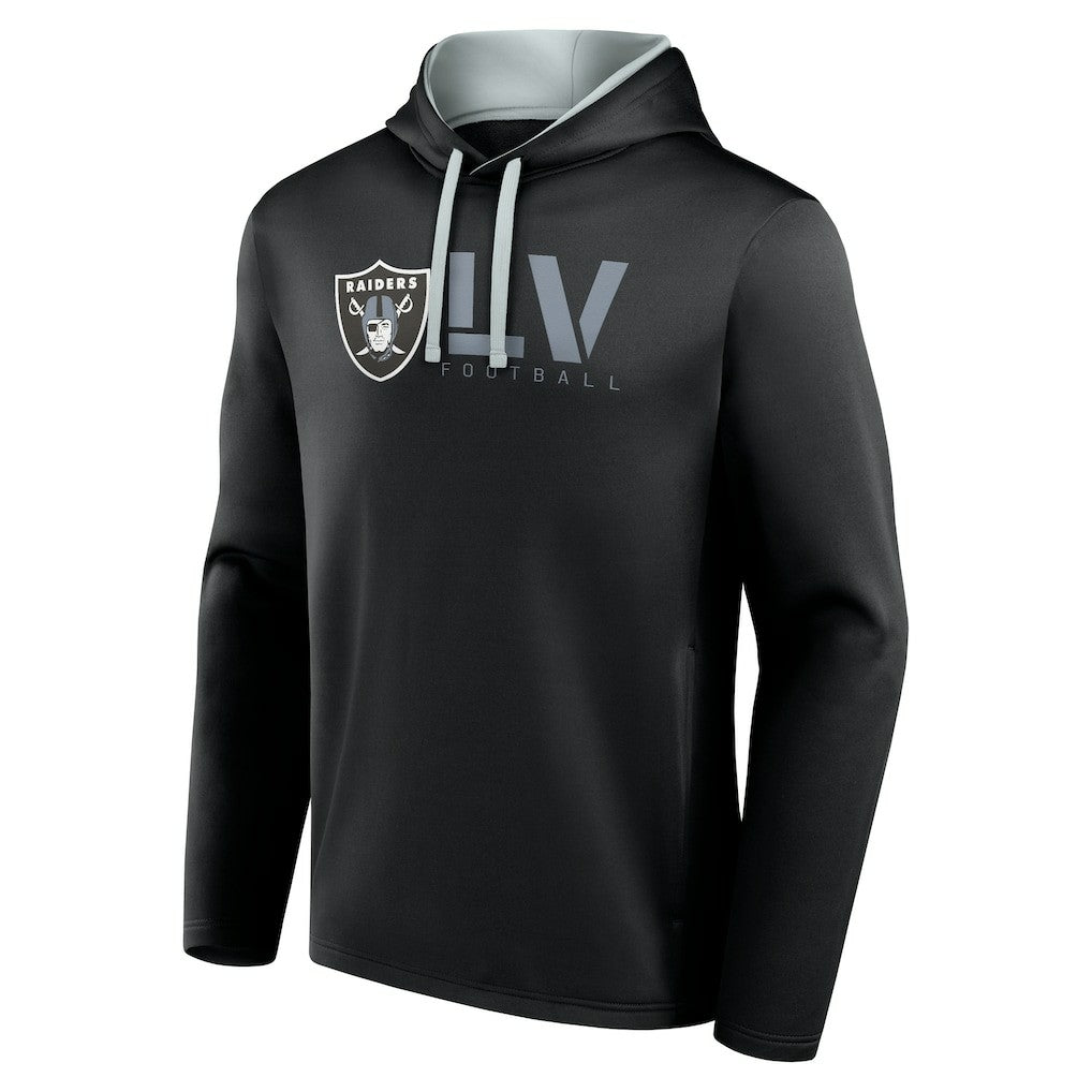 Las Vegas Raiders Logo Athletic Head Start Pullover Hoodie - Black - NFL