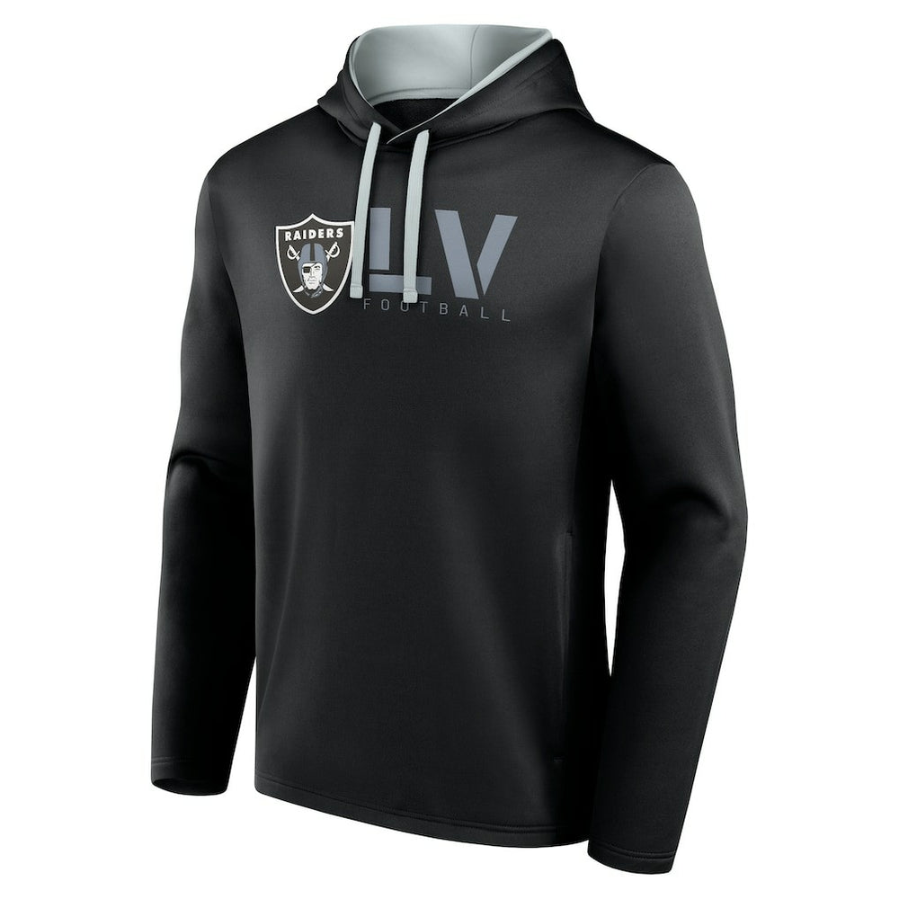 Las Vegas Raiders Logo Athletic Head Start Pullover Hoodie - Black - NFL