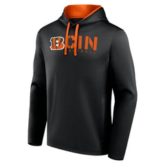 Cincinnati Bengals Logo Athletic Head Start Pullover Hoodie - Black - NFL