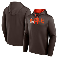 Cleveland Browns Logo Athletic Head Start Pullover Hoodie - Brown - NFL