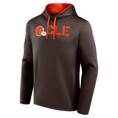 Cleveland Browns Logo Athletic Head Start Pullover Hoodie - Brown - NFL