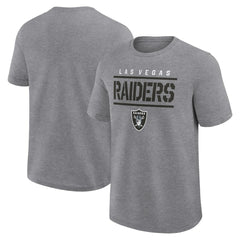 Las Vegas Raiders Logo Athletic Top Notch T-Shirt - Heather Gray - NFL