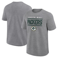 Green Bay Packers Logo Athletic Top Notch T-Shirt - Heather Gray - NFL