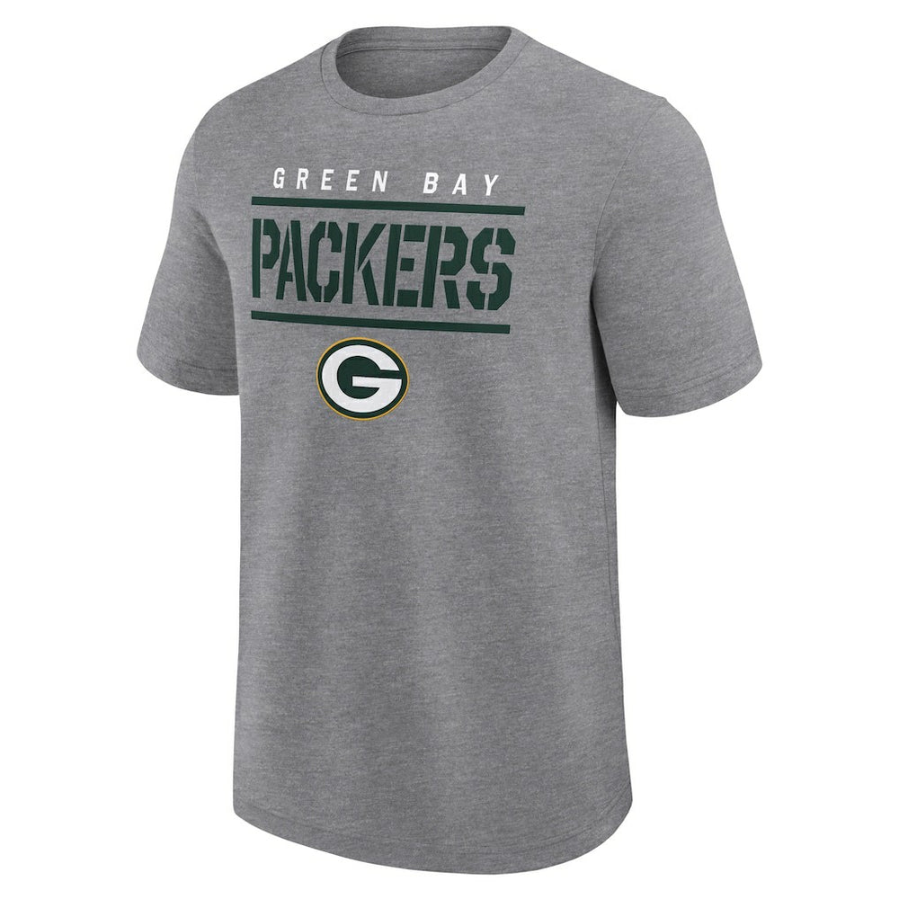 Green Bay Packers Logo Athletic Top Notch T-Shirt - Heather Gray - NFL