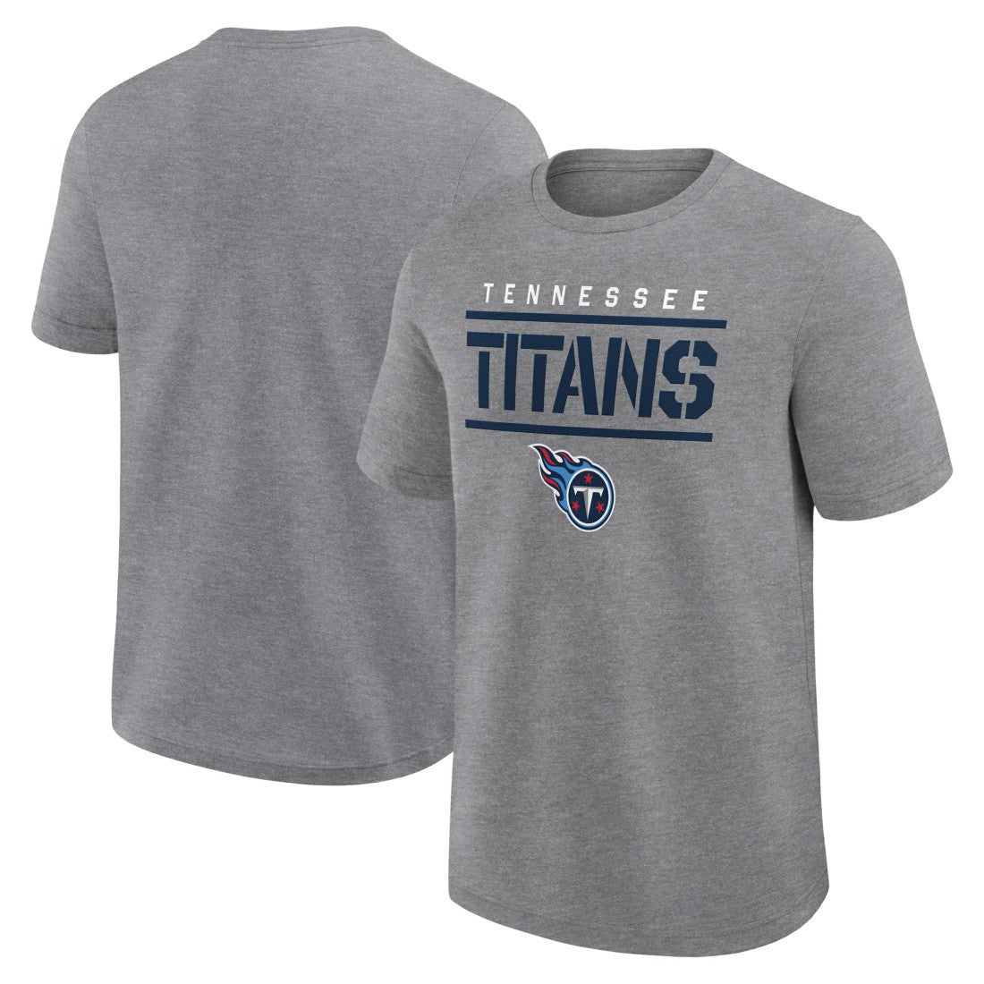 Tennessee Titans Logo Athletic Top Notch T-Shirt - Heather Gray - NFL