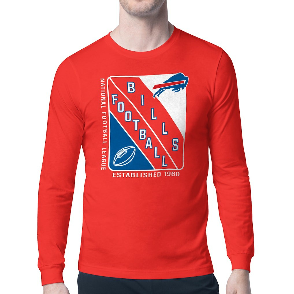 Buffalo Bills Starter Shield Logo Long Sleeve T-Shirt - Red - NFL