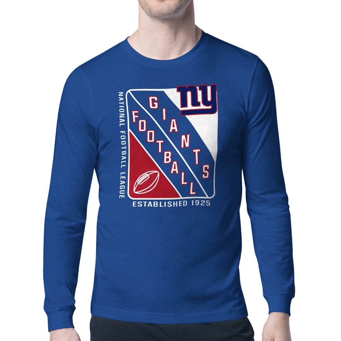 New York Giants Starter Shield Logo Long Sleeve T-Shirt - Royal - NFL