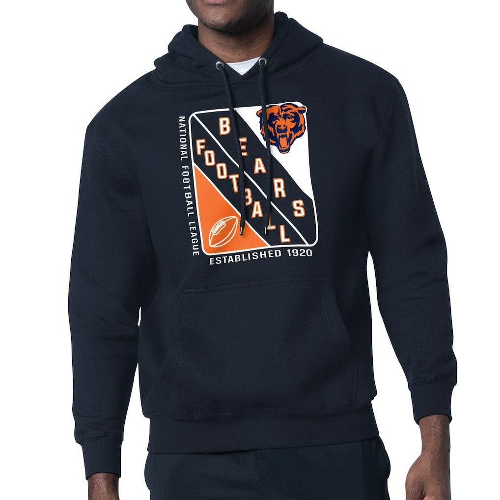 Chicago Bears Starter Shield Logo Pullover Hoodie - Navy - NFL