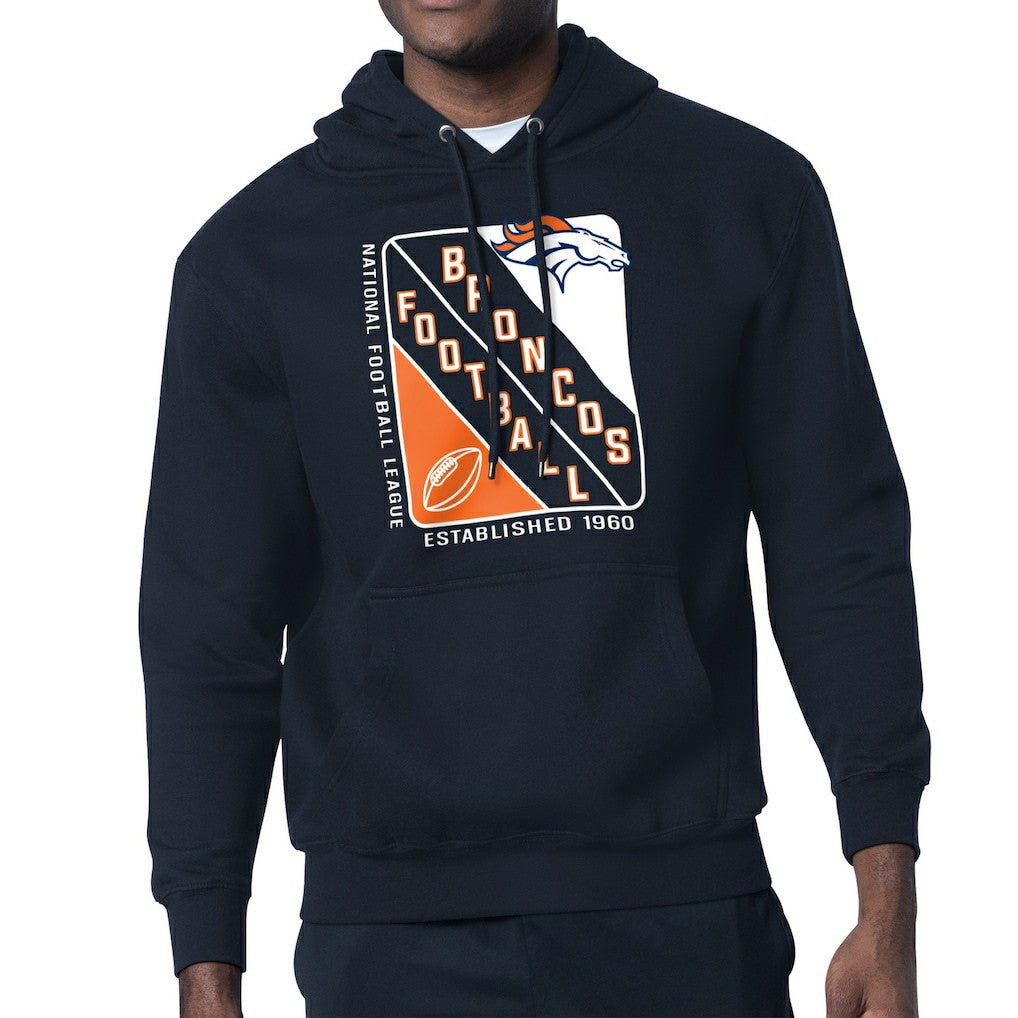 Denver Broncos Starter Shield Logo Pullover Hoodie - Navy - NFL