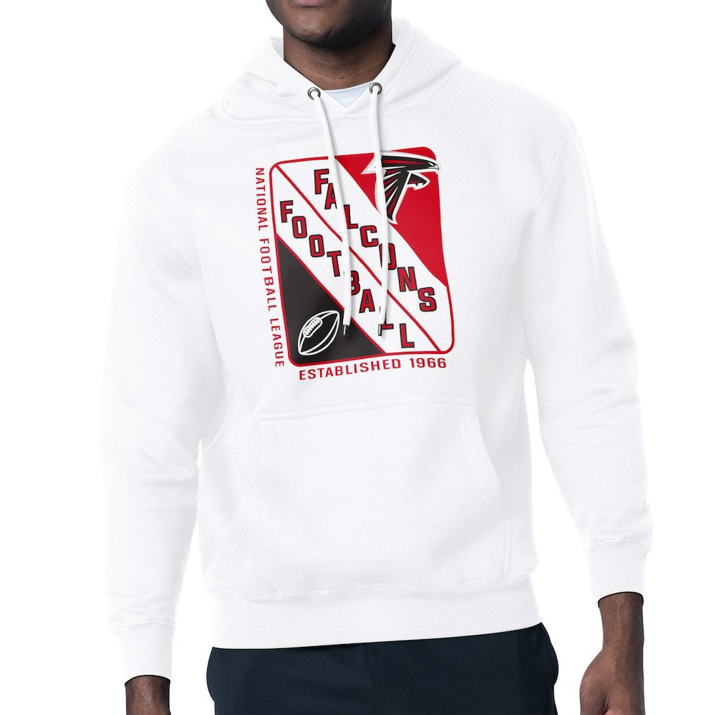 Atlanta Falcons Starter Shield Logo Pullover Hoodie - White - NFL