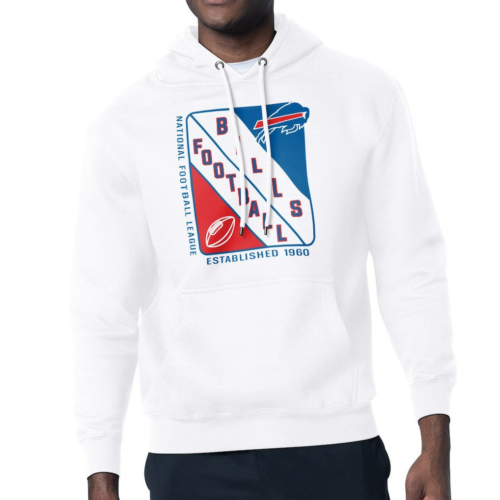 Buffalo Bills Starter Shield Logo Pullover Hoodie - White - NFL