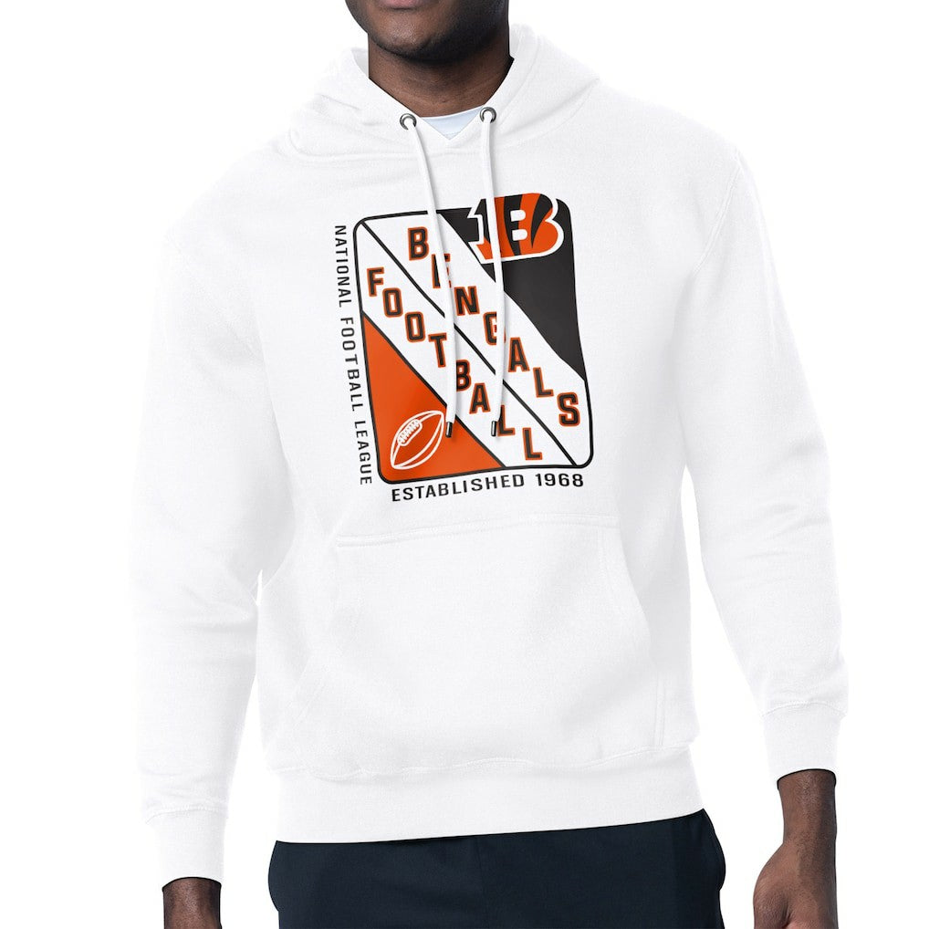 Cincinnati Bengals Starter Shield Logo Pullover Hoodie - White - NFL