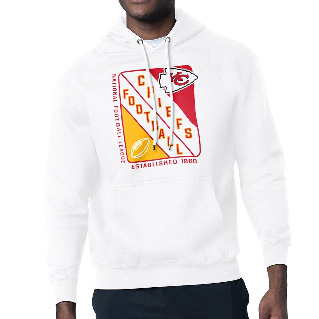 Kansas City Chiefs Starter Shield Logo Pullover Hoodie - White - NFL