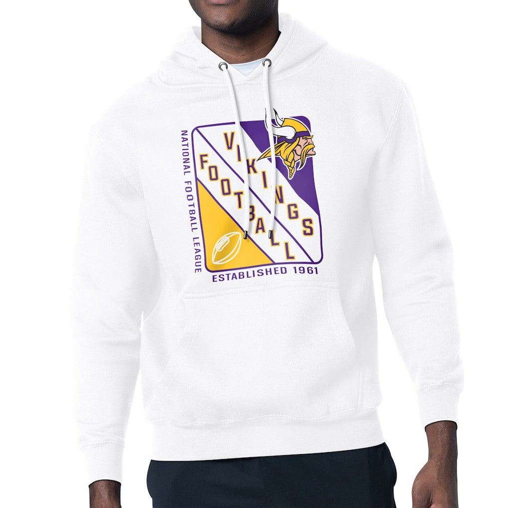 Minnesota Vikings Starter Shield Logo Pullover Hoodie - White - NFL