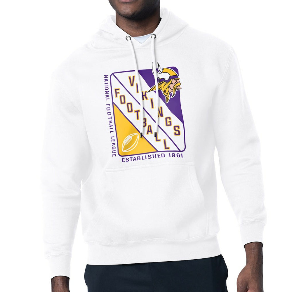 Minnesota Vikings Starter Shield Logo Pullover Hoodie - White - NFL