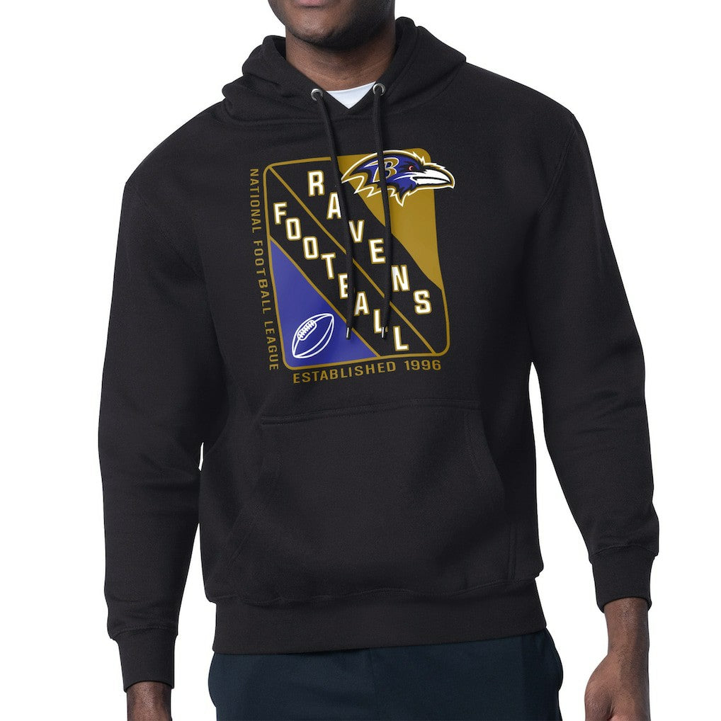 Baltimore Ravens Starter Shield Logo Pullover Hoodie - Black - NFL