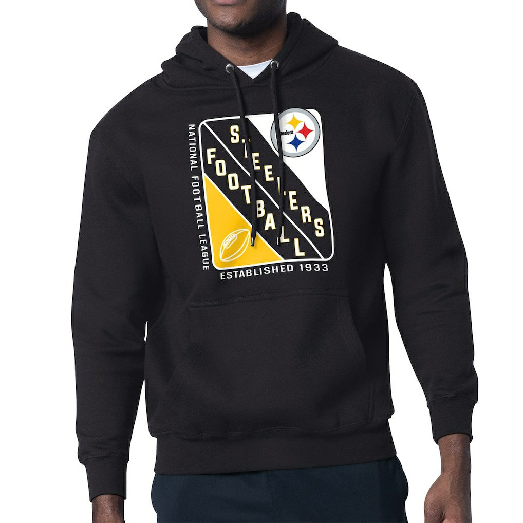 Pittsburgh Steelers Starter Shield Logo Pullover Hoodie - Black - NFL