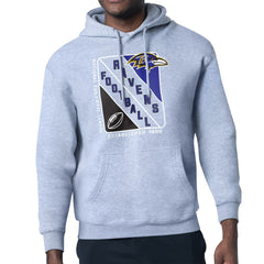 Baltimore Ravens Starter Shield Logo Pullover Hoodie - Heather Gray - NFL
