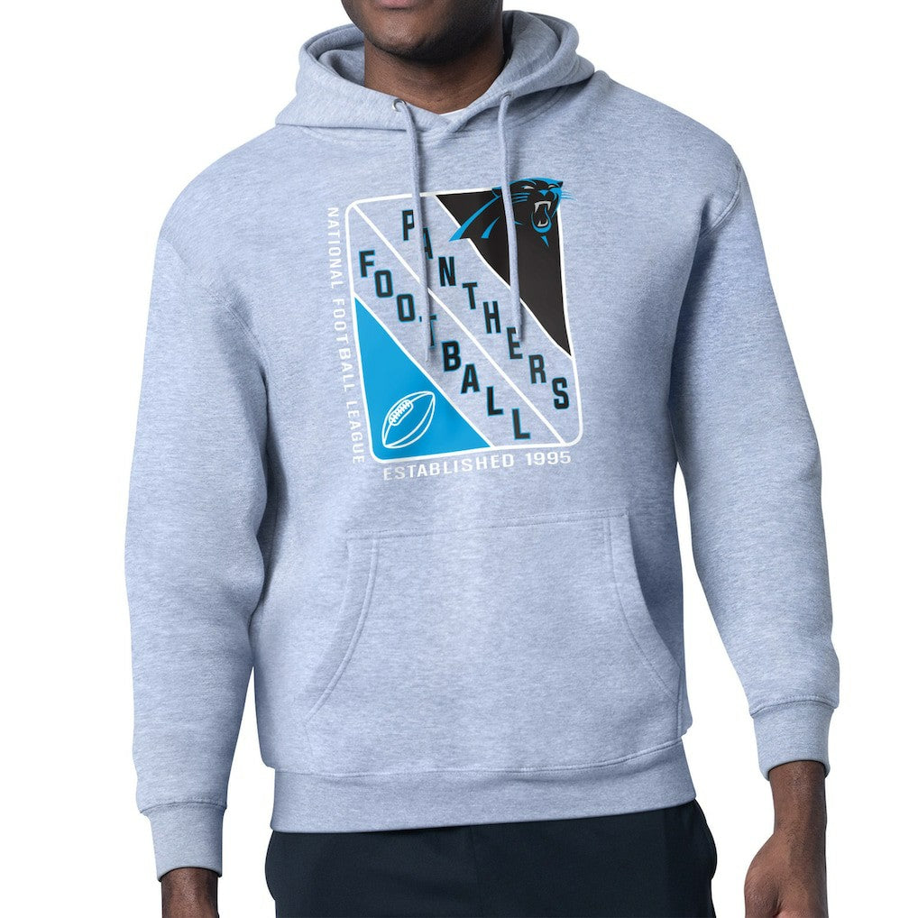 Carolina Panthers Starter Shield Logo Pullover Hoodie - Heather Gray - NFL