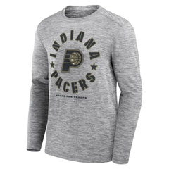 Fanatics Indiana Pacers NBA Hoops for Troops Long Sleeve T-Shirt Heather Gray