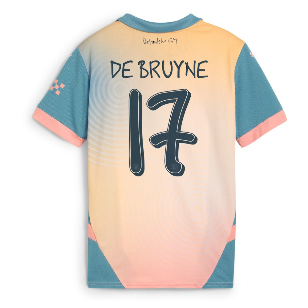 Puma - Kevin De Bruyne Manchester City Youth 2024/25 Fourth Replica Player Jersey - Blue
